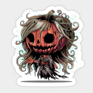 Halloween Pumpkin Ghoul Sticker